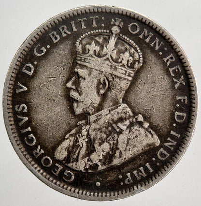 1916-M Australia One Shilling Silver Coin | Fine Collectable Grade | a5885