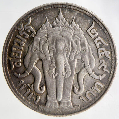 1916 Thailand Large Elephant 1 Baht Silver Coin | Very High Grade