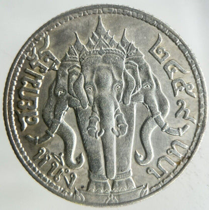 1916 Thailand Large Elephant 1 Baht Silver Coin | Very High Grade