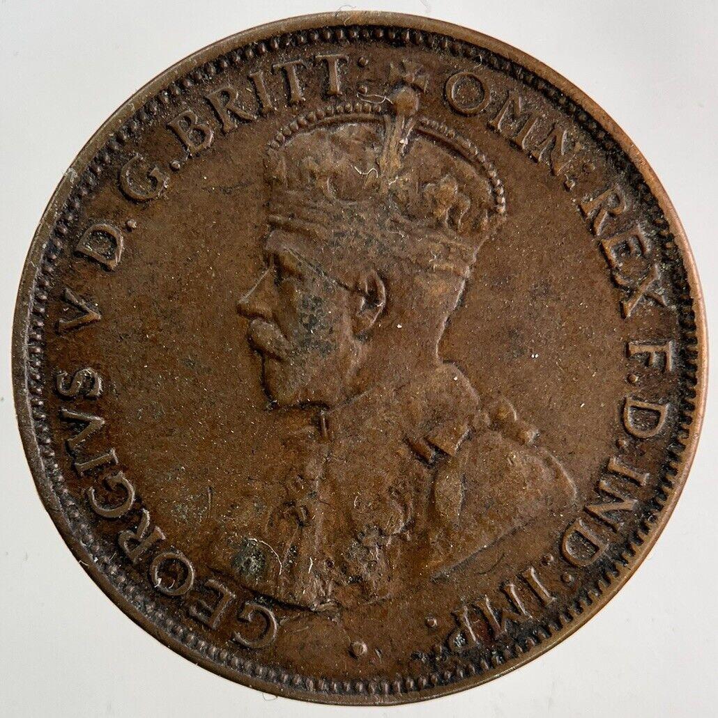 1917 Australia Half-Penny Coin | Fine Collectable Grade