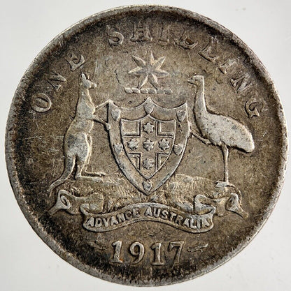 1917 Australia Silver Shilling Coin | Fine Collectable Grade