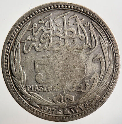 1917 Egypt 5 Piastres Silver Coin | Collectable Grade | a3475