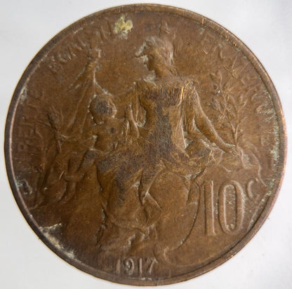 1917 France 10 Centimes Coin | Collectable Grade