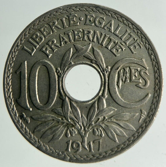 1917 France 10 Centimes Coin | Fine Collectable Grade