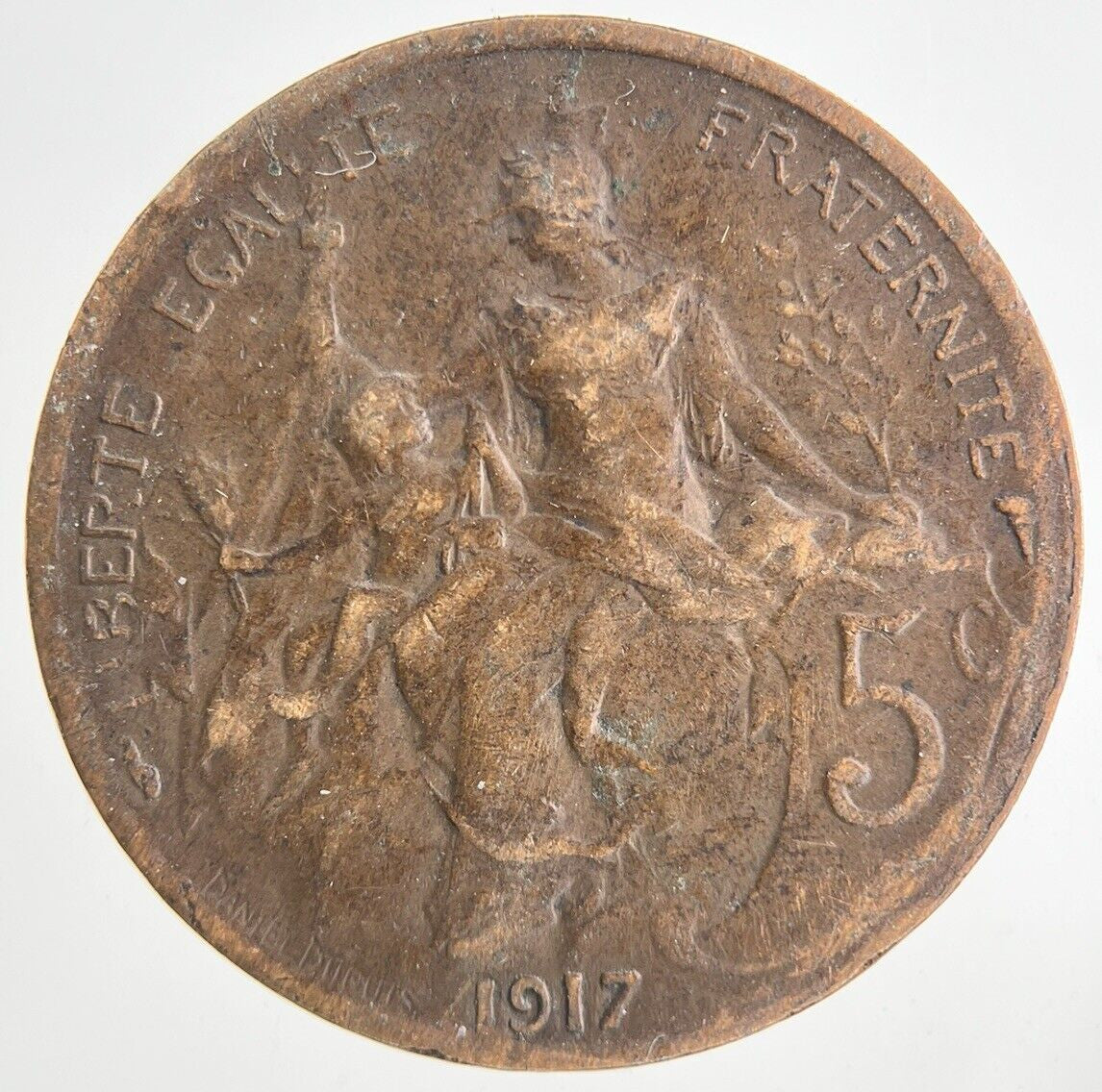 1917 France 5 Centimes Coin | Collectable Grade