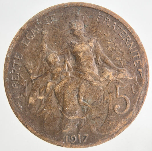 1917 France 5 Centimes Coin | Collectable Grade