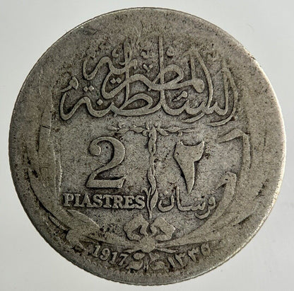1917 Egypt 2 Piastres Silver Coin | Collectable Grade