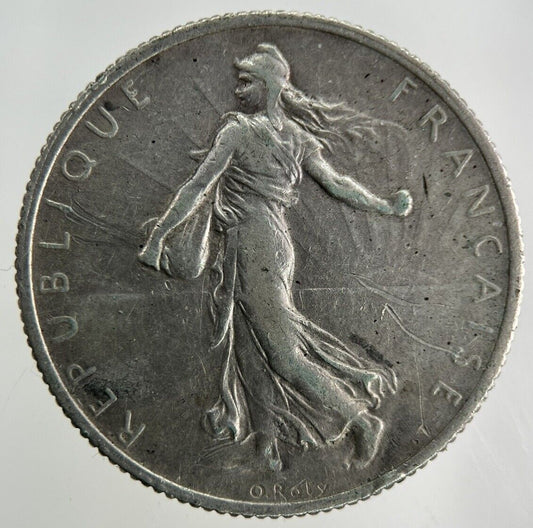1917 France 2 Francs Silver Coin | Fine Collectable Grade