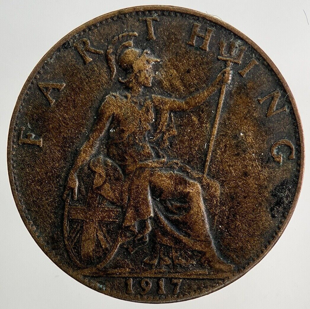 1917 George V Farthing Coin | Fine Collectable Grade