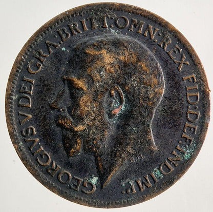 1917 George V Farthing Coin | Fine Collectable Grade
