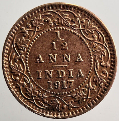 1917 India 1/12 Anna Coin | Very High Grade | a3517
