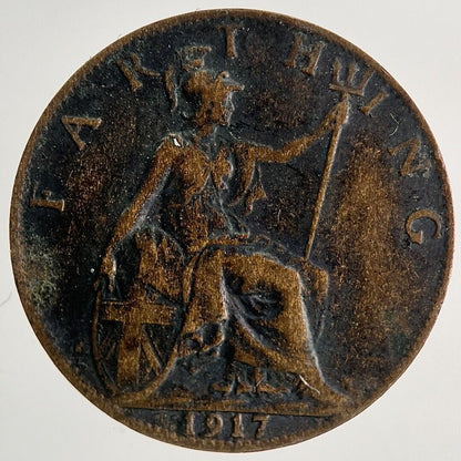 1917 George V Farthing Coin | Fine Collectable Grade