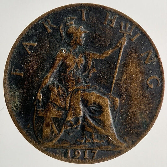 1917 George V Farthing Coin | Fine Collectable Grade