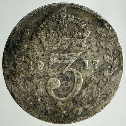 1917 George V Threepence Silver Coin | Collectable Grade