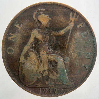 1917 George V One Penny Coin | Collectable Grade