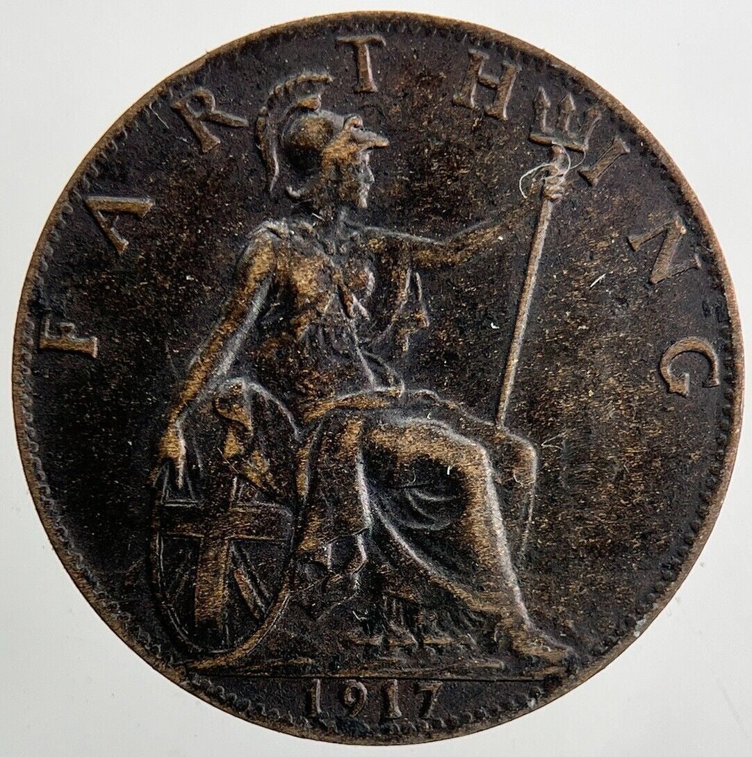 1917 George V Farthing Coin | Very High Grade