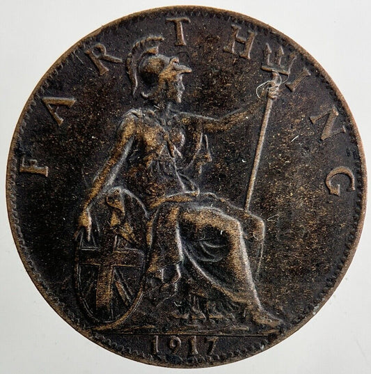 1917 George V Farthing Coin | Very High Grade
