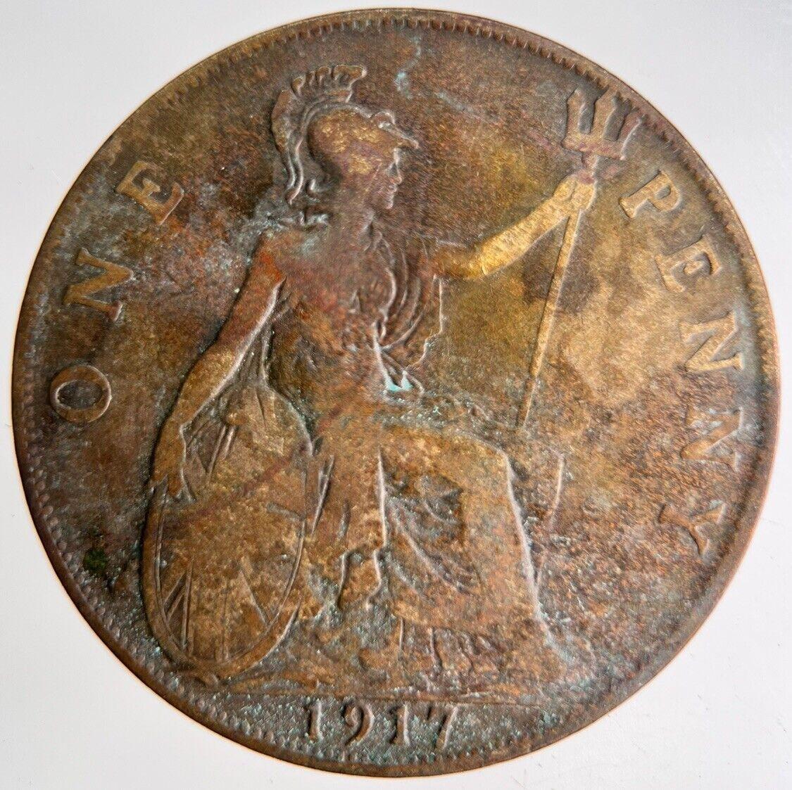 1917 George V One Penny Coin | Collectable Grade