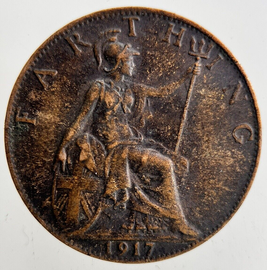 1917 George V Farthing Coin | Fine Collectable Grade