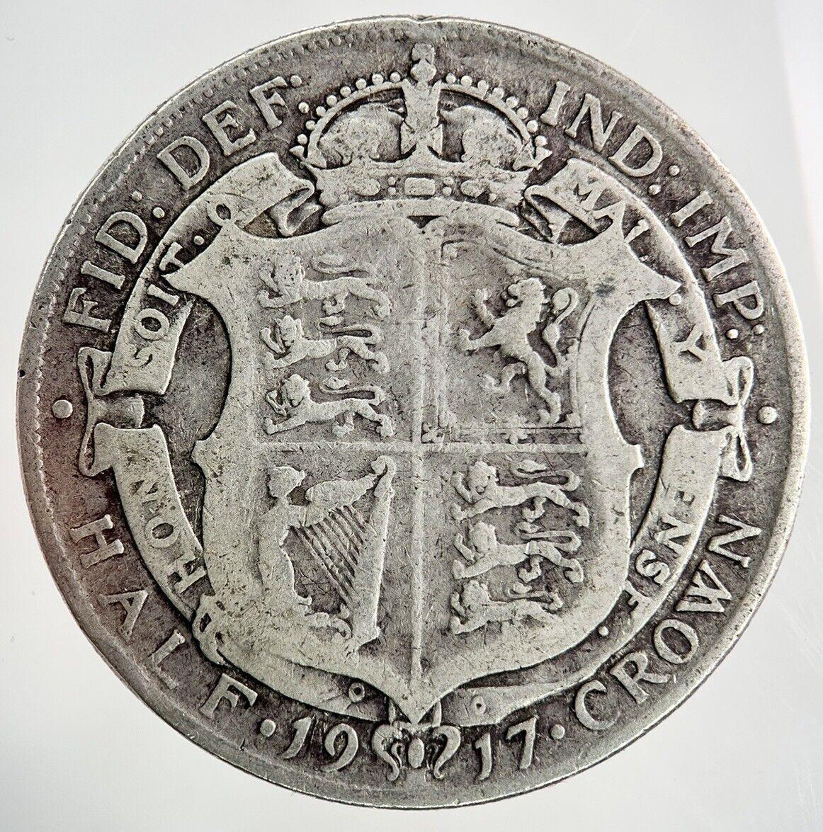 1917 George V Half-Crown Silver Coin | Collectable Grade