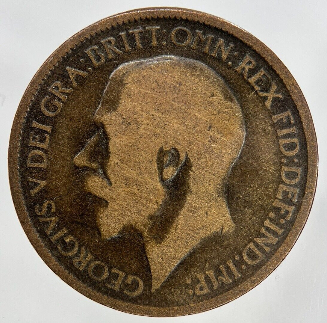 1917 George V Half-Penny Coin | Fair Grade