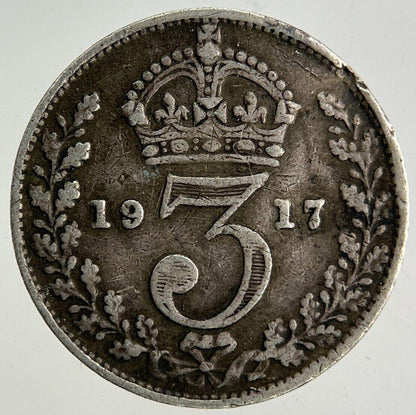 1917 George V Threepence Silver Coin | Collectable Grade