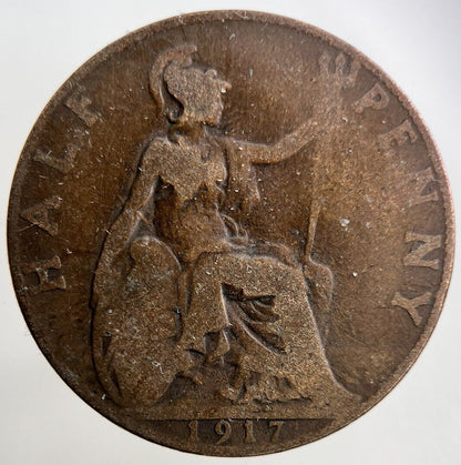 1917 George V Half-Penny Coin | Collectable Grade