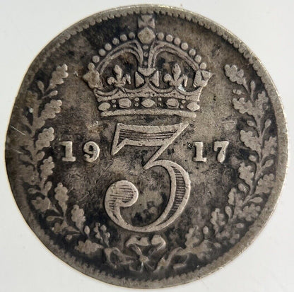 1917 George V Threepence Silver Coin | Fine Collectable Grade