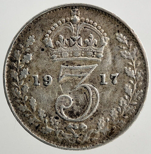 1917 George V Threepence Silver Coin | Fine Collectable Grade