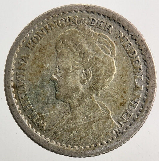 1917 Netherlands 10 Cents Silver Coin | Fine Collectable Grade