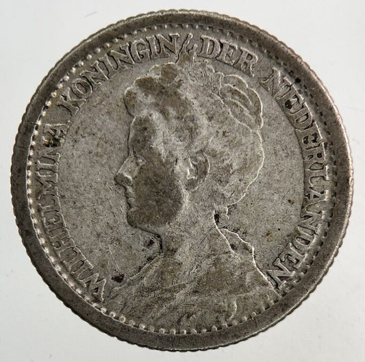 1917 Netherlands 25 Cents Silver Coin | Fine Collectable Grade