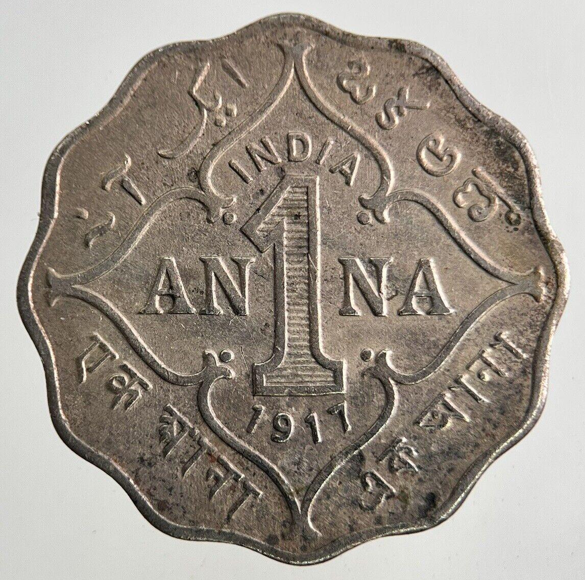 1917 India 1 Anna Coin | Fine Collectable Grade