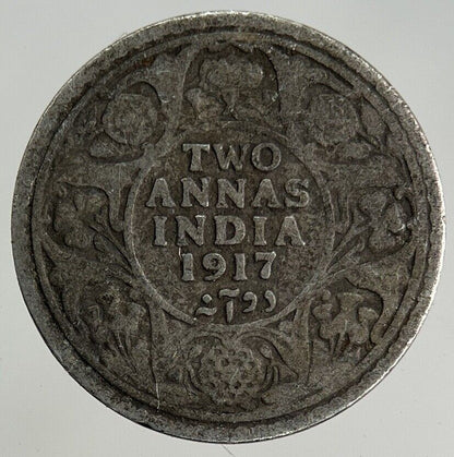 1917 India 2 Annas Silver Coin | Collectable Grade