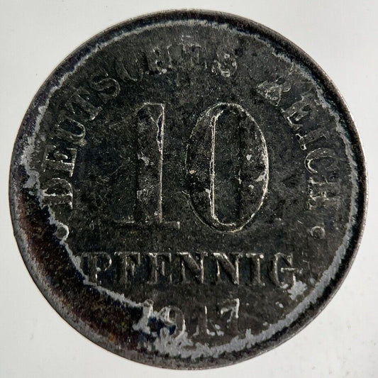 1917 Germany 10 Pfennig Coin | Collectable Grade