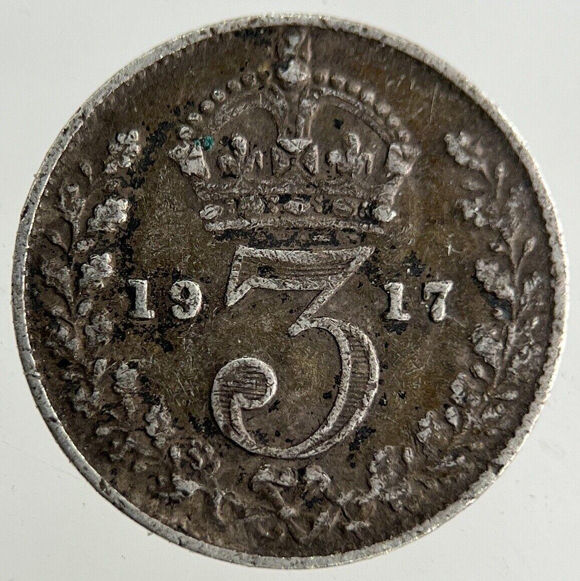 1917 George V Threepence Silver Coin | Fine Collectable Grade