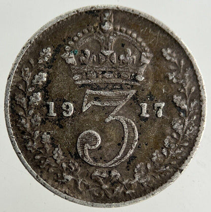 1917 George V Threepence Silver Coin | Fine Collectable Grade