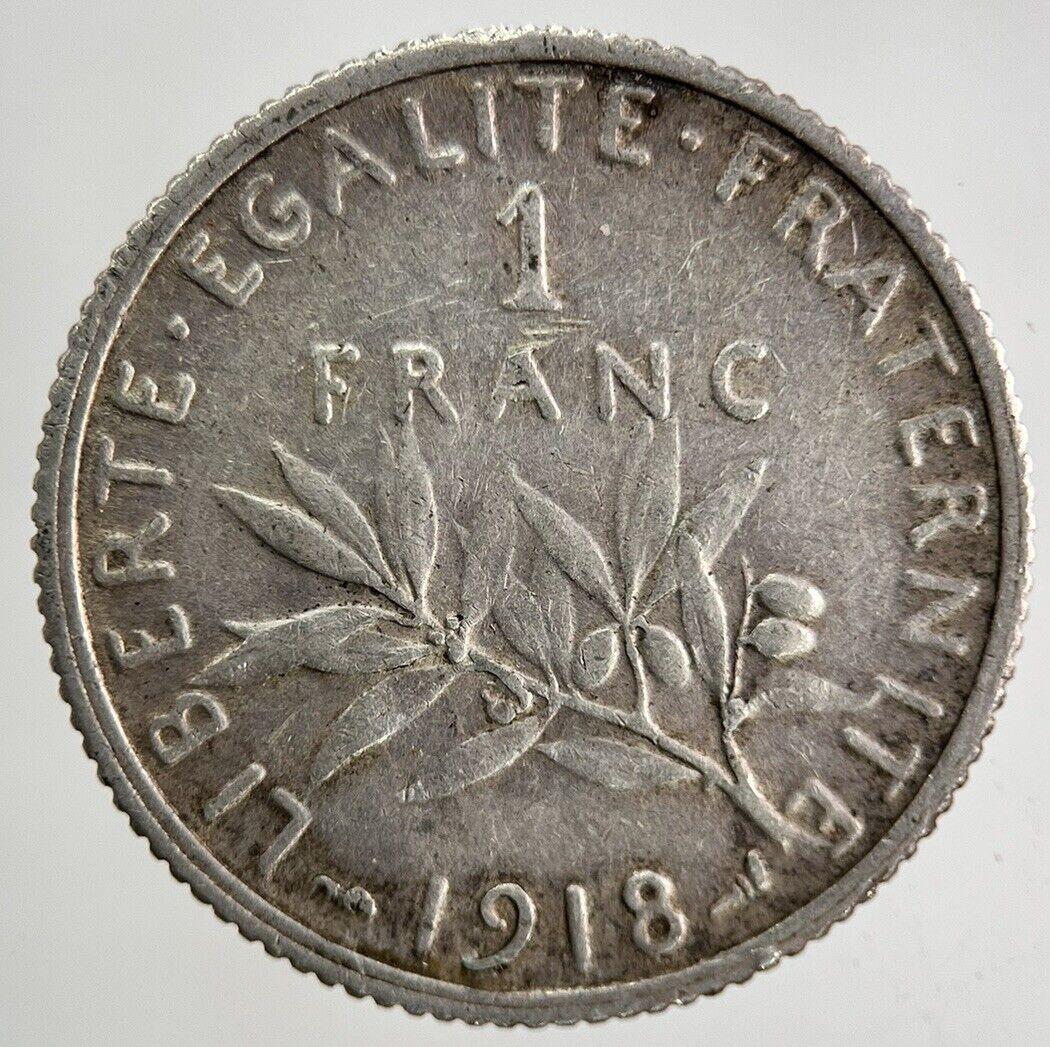 1918 France 1 Franc Silver Coin | Fine Collectable Grade