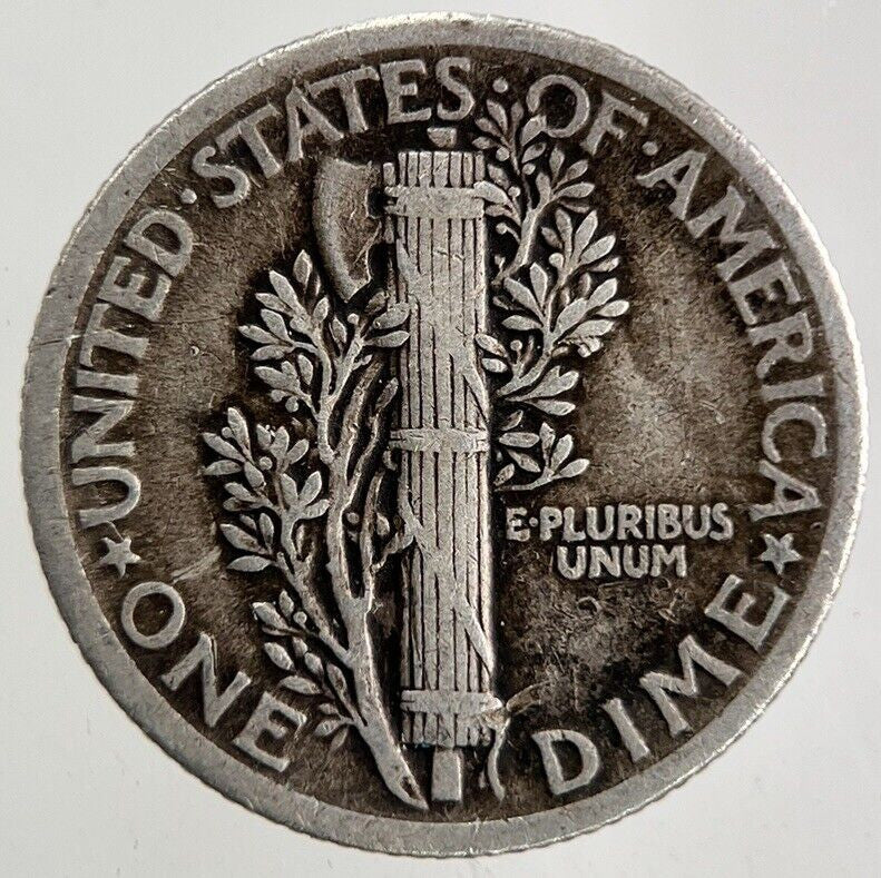 1917 US USA Mercury Dime Silver Coin | Fine Collectable Grade