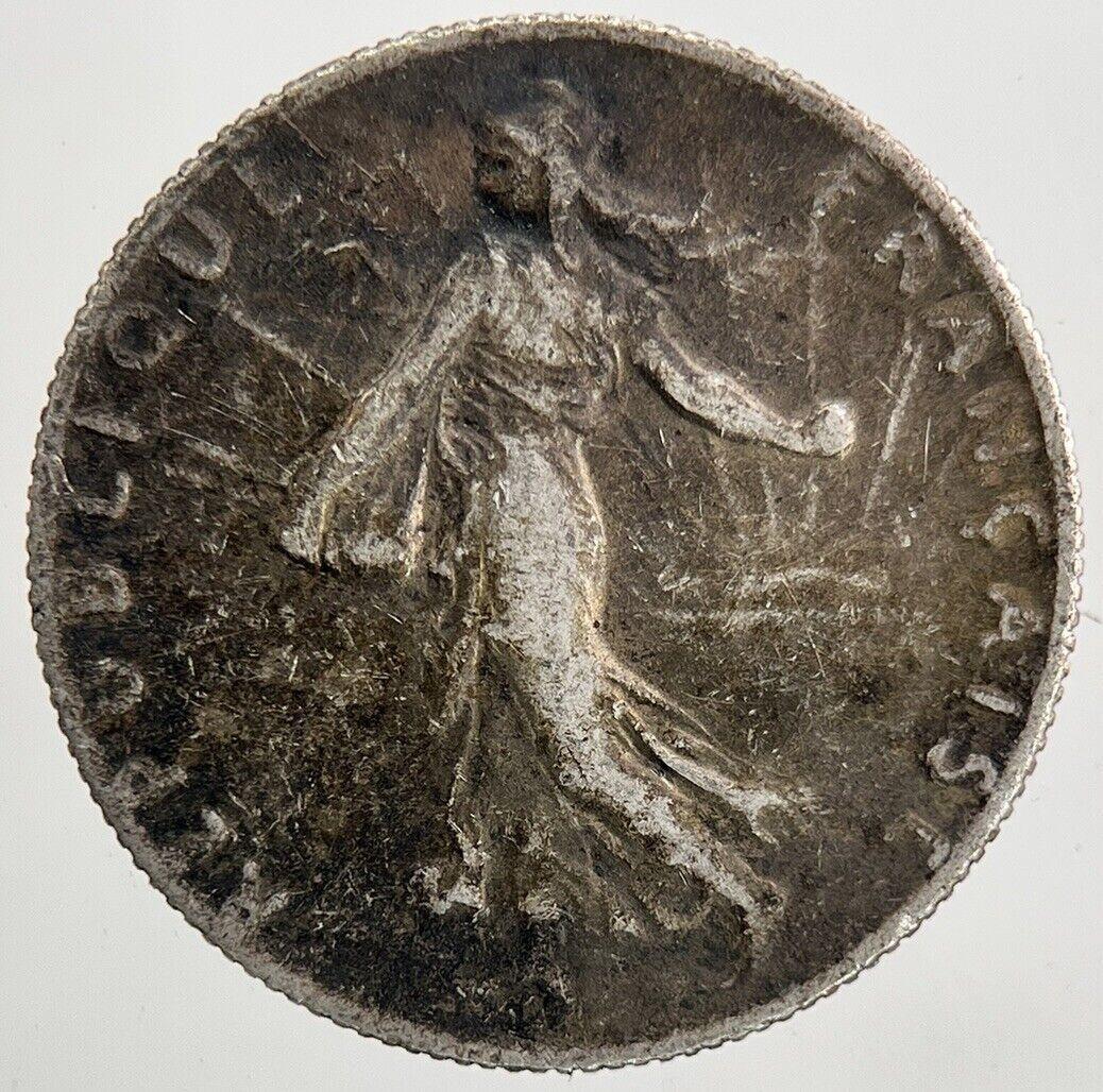 1918 France 50 Centimes Silver Coin | Fine Collectable Grade