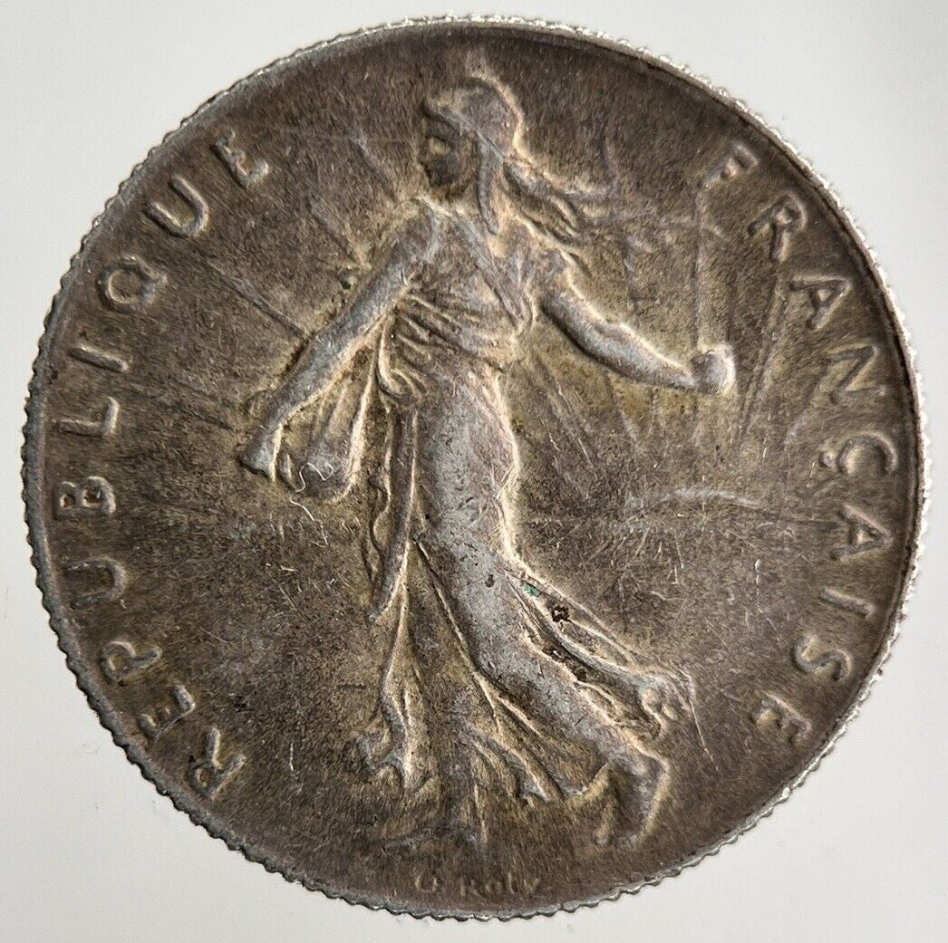 1918 France 50 Centimes Silver Coin | Fine Collectable Grade
