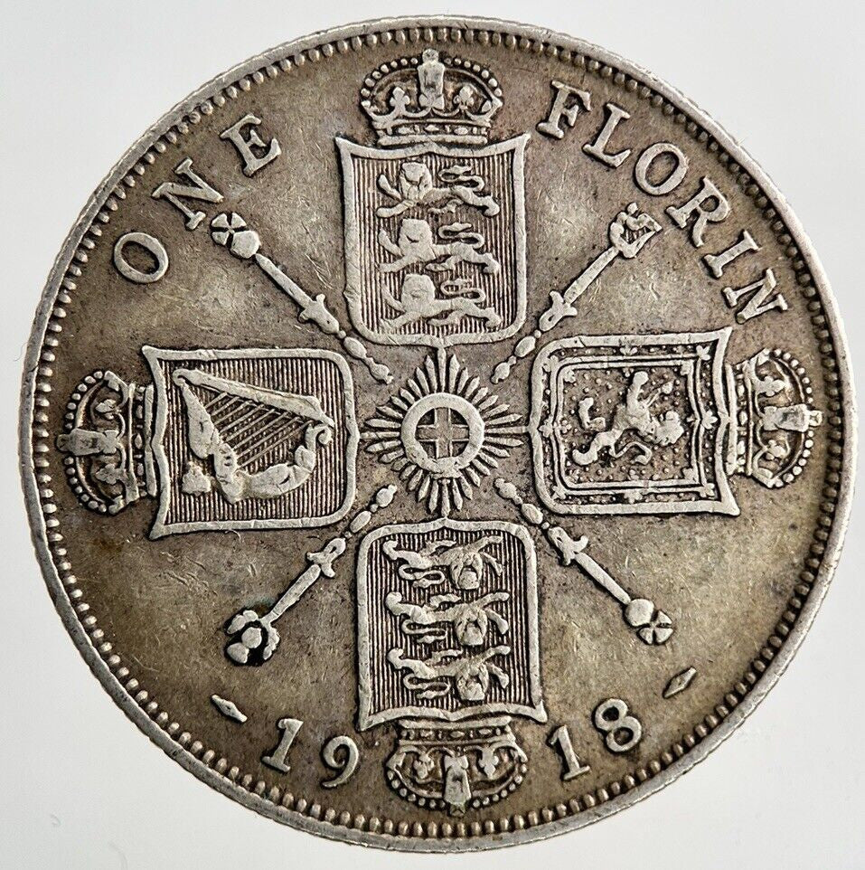 1918 George V Florin Silver Coin | Very High Grade