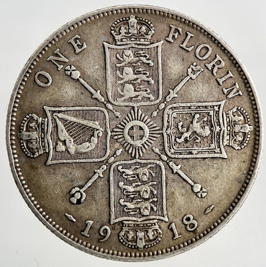 1918 George V Florin Silver Coin | Very High Grade