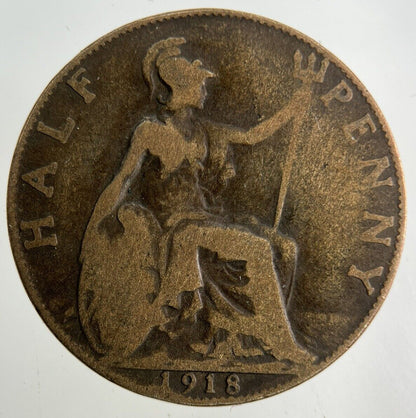 1918 George V Half-Penny Coin | Collectable Grade