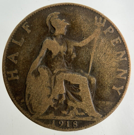 1918 George V Half-Penny Coin | Collectable Grade