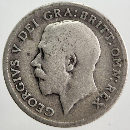 1918 George V Sixpence Silver Coin | Fair Grade | a7249