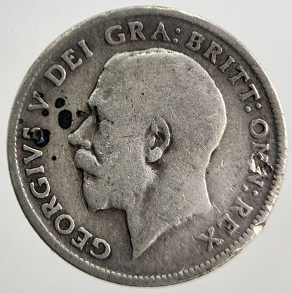 1918 George V Sixpence Silver Coin | Fair Grade | a7251
