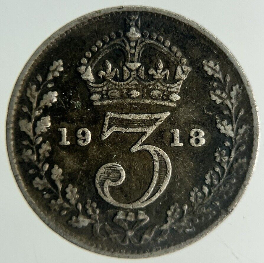 1918 George V Threepence Silver Coin | Fine Collectable Grade