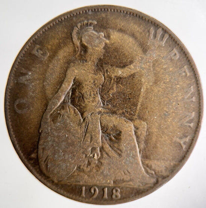 1918 George V One Penny Coin | Collectable Grade