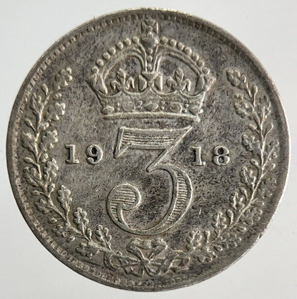 1918 George V Silver Threepence Coin | Fine Collectable Grade