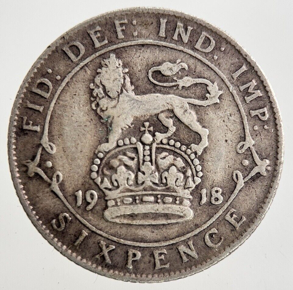 1918 George V Sixpence Silver Coin | Collectable Grade